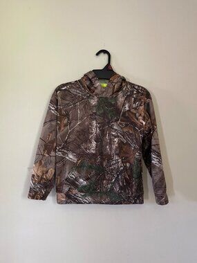 Realtree Boys Small Brown Camo Camouflage Long Sleeve Hoodie